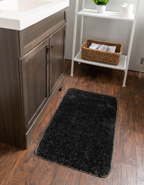 Storm Gray 2' x 3' Bano Everyday Bath Mat Rectangle Rug