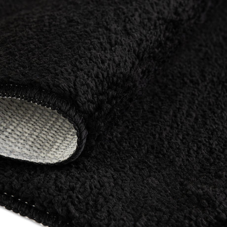 Midnight Black 1' 8 x 2' 7 Bano Everyday Bath Mat Soft & Plush Water Absorbing Accent Area Rug for Sale at Rug Engine