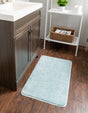 Powder Blue 2' x 3' Bano Everyday Bath Mat Rectangle Rug