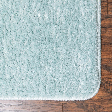 Powder Blue 1' 8 x 2' 7 Bano Everyday Bath Mat Soft & Plush Water Absorbing Accent Area Rug for Sale at Rug Engine