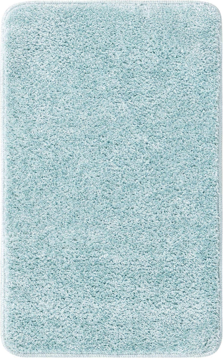 Powder Blue 2' x 3' Bano Everyday Bath Mat Rectangle Rug