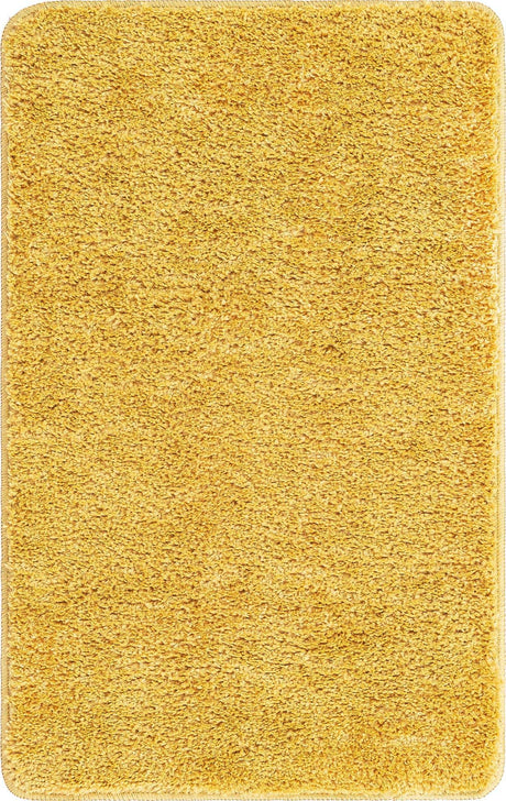 Mustard 2' x 3' Bano Everyday Bath Mat Rectangle Rug