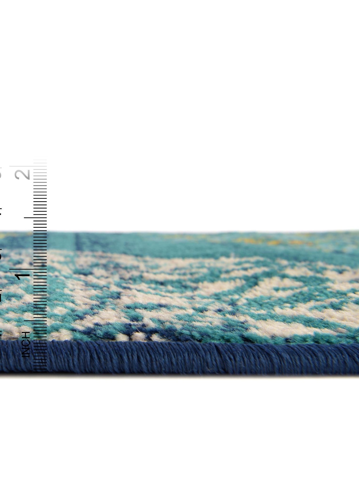 Navy Blue 5' 3 x 5' 3 Azalea Round Area Rug Colorful 100% Polypropylene Durable Jute Backing Living Dining Room Bedroom Office Modern Decor Carpet for Sale at Rug Engine
