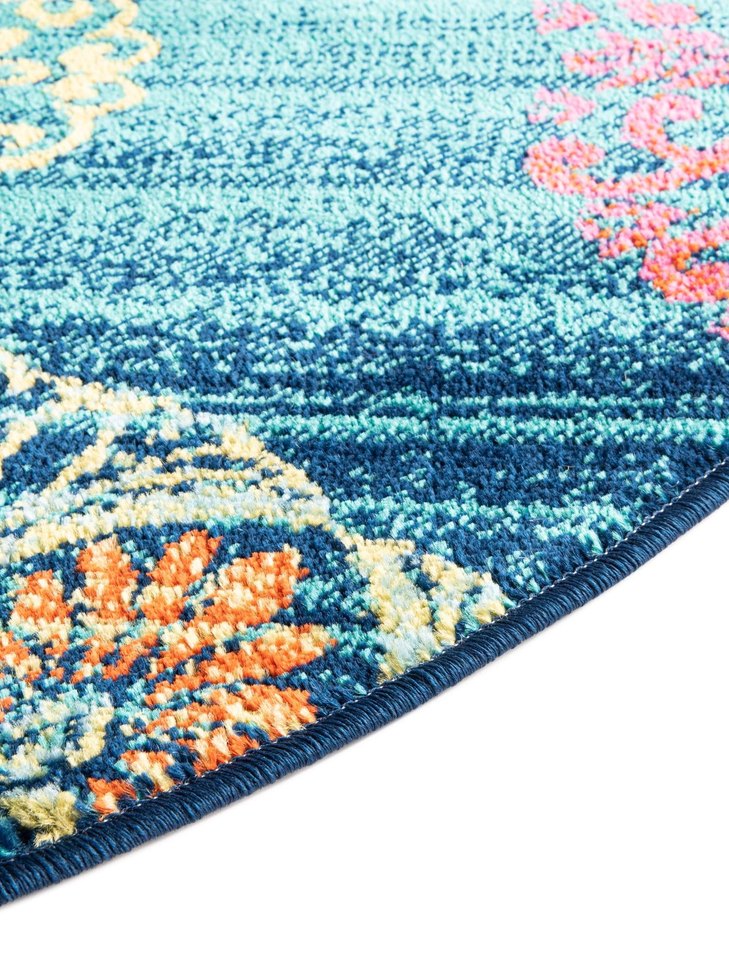 Navy Blue 5' 3 x 8' Azalea Oval Area Rug Colorful 100% Polypropylene Durable Jute Backing Living Dining Room Bedroom Office Modern Decor Carpet for Sale at Rug Engine