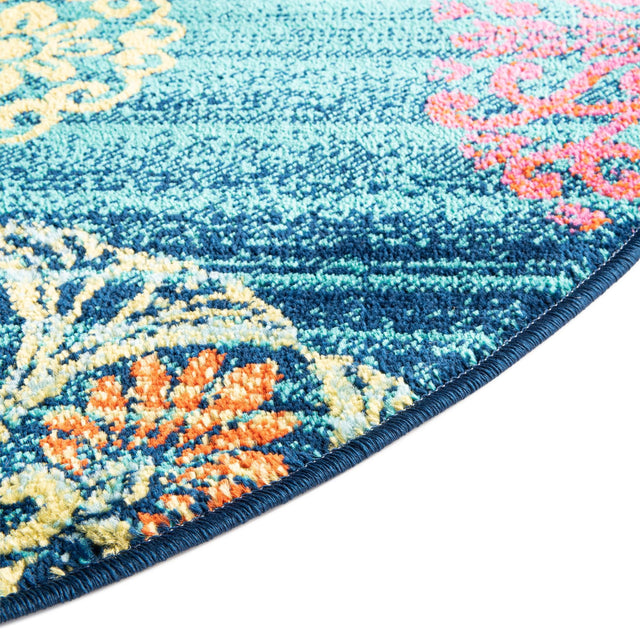 Navy Blue 5' 3 x 8' Azalea Oval Area Rug Colorful 100% Polypropylene Durable Jute Backing Living Dining Room Bedroom Office Modern Decor Carpet for Sale at Rug Engine