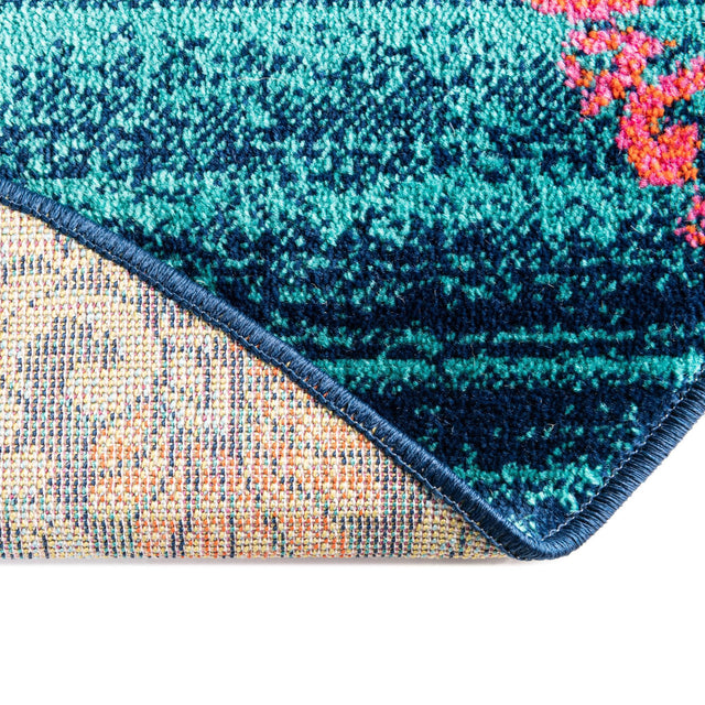 Navy Blue 5' 3 x 8' Azalea Oval Area Rug Colorful 100% Polypropylene Durable Jute Backing Living Dining Room Bedroom Office Modern Decor Carpet for Sale at Rug Engine