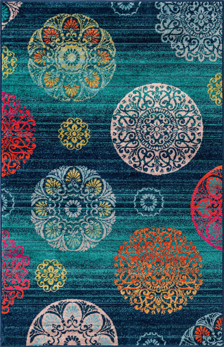 Navy Blue 1' 4 x 1' 4 Azalea Sample Area Rug Colorful 100% Polypropylene Durable Jute Backing Living Dining Room Bedroom Office Modern Decor Carpet for Sale at Rug Engine