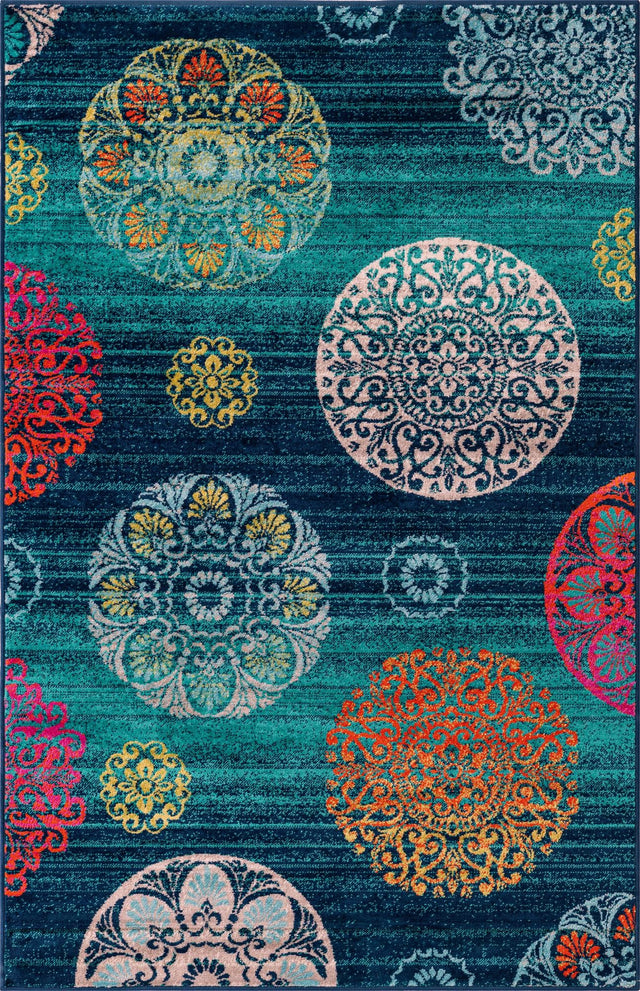 Navy Blue 1' 4 x 1' 4 Azalea Sample Area Rug Colorful 100% Polypropylene Durable Jute Backing Living Dining Room Bedroom Office Modern Decor Carpet for Sale at Rug Engine