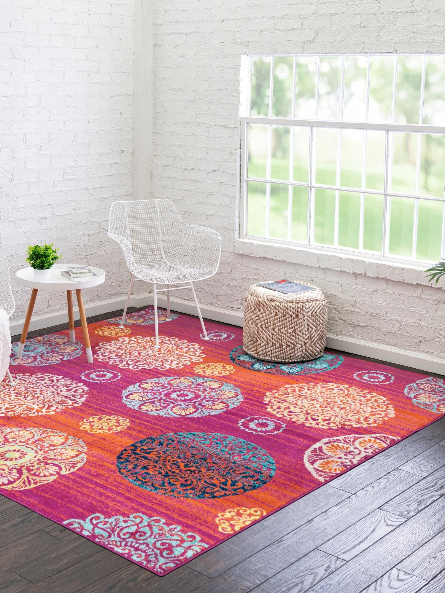 Rust Red 10' x 10' Azalea Square Area Rug Colorful 100% Polypropylene Durable Jute Backing Living Dining Room Bedroom Office Modern Decor Carpet for Sale at Rug Engine