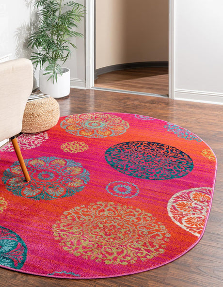 Rust Red 5' 3 x 8' Azalea Oval Area Rug Colorful 100% Polypropylene Durable Jute Backing Living Dining Room Bedroom Office Modern Decor Carpet for Sale at Rug Engine
