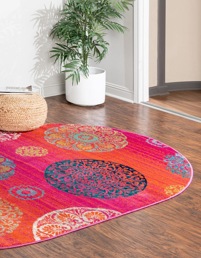 Rust Red 4' x 6' Azalea Oval Area Rug Colorful 100% Polypropylene Durable Jute Backing Living Dining Room Bedroom Office Modern Decor Carpet for Sale at Rug Engine