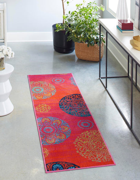 Rust Red 2' 11 x 10' Azalea Runner Area Rug Colorful 100% Polypropylene Durable Jute Backing Living Dining Room Bedroom Office Modern Decor Carpet for Sale at Rug Engine