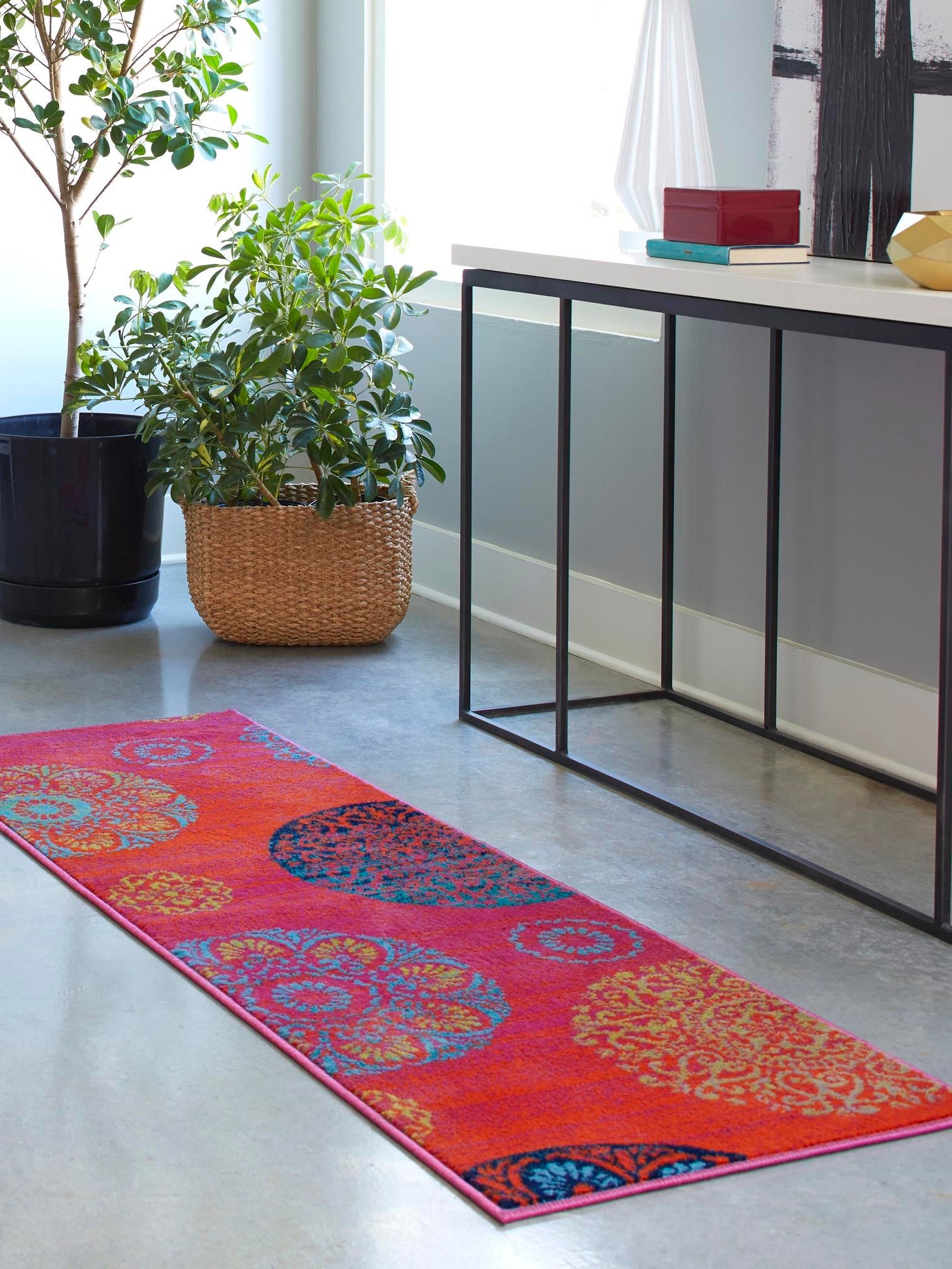 Rust Red 2' 11 x 10' Azalea Runner Area Rug Colorful 100% Polypropylene Durable Jute Backing Living Dining Room Bedroom Office Modern Decor Carpet for Sale at Rug Engine