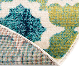 Blue 5' 3 x 8' Azalea Oval Area Rug Colorful 100% Polypropylene Durable Jute Backing Living Dining Room Bedroom Office Modern Decor Carpet for Sale at Rug Engine