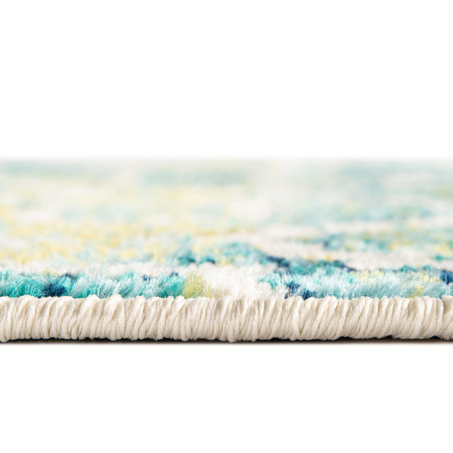 Blue 2' 11 x 12' Azalea Runner Area Rug Colorful 100% Polypropylene Durable Jute Backing Living Dining Room Bedroom Office Modern Decor Carpet for Sale at Rug Engine