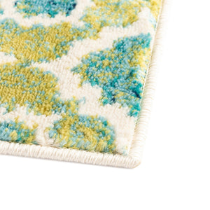 Blue 2' 11 x 12' Azalea Runner Area Rug Colorful 100% Polypropylene Durable Jute Backing Living Dining Room Bedroom Office Modern Decor Carpet for Sale at Rug Engine