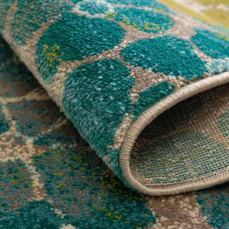 Blue 4' x 6' Azalea Rectangle Area Rug Colorful 100% Polypropylene Durable Jute Backing Living Dining Room Bedroom Office Modern Decor Carpet for Sale at Rug Engine