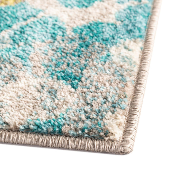Blue 5' 3 x 5' 3 Azalea Octagon Area Rug Colorful 100% Polypropylene Durable Jute Backing Living Dining Room Bedroom Office Modern Decor Carpet for Sale at Rug Engine