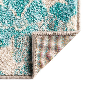 Blue 5' 3 x 5' 3 Azalea Octagon Area Rug Colorful 100% Polypropylene Durable Jute Backing Living Dining Room Bedroom Office Modern Decor Carpet for Sale at Rug Engine