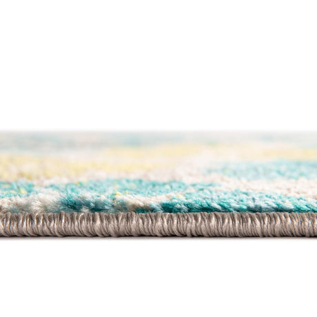 Blue 2' x 6' Azalea Runner Area Rug Colorful 100% Polypropylene Durable Jute Backing Living Dining Room Bedroom Office Modern Decor Carpet for Sale at Rug Engine