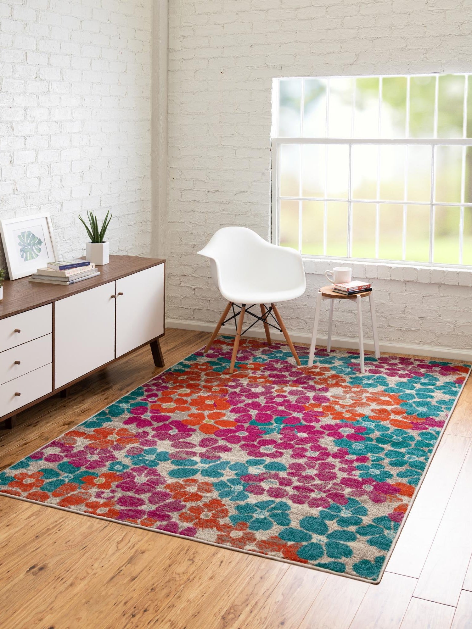 Multicolor 1' 4 x 1' 4 Azalea Sample Area Rug Colorful 100% Polypropylene Durable Jute Backing Living Dining Room Bedroom Office Modern Decor Carpet for Sale at Rug Engine