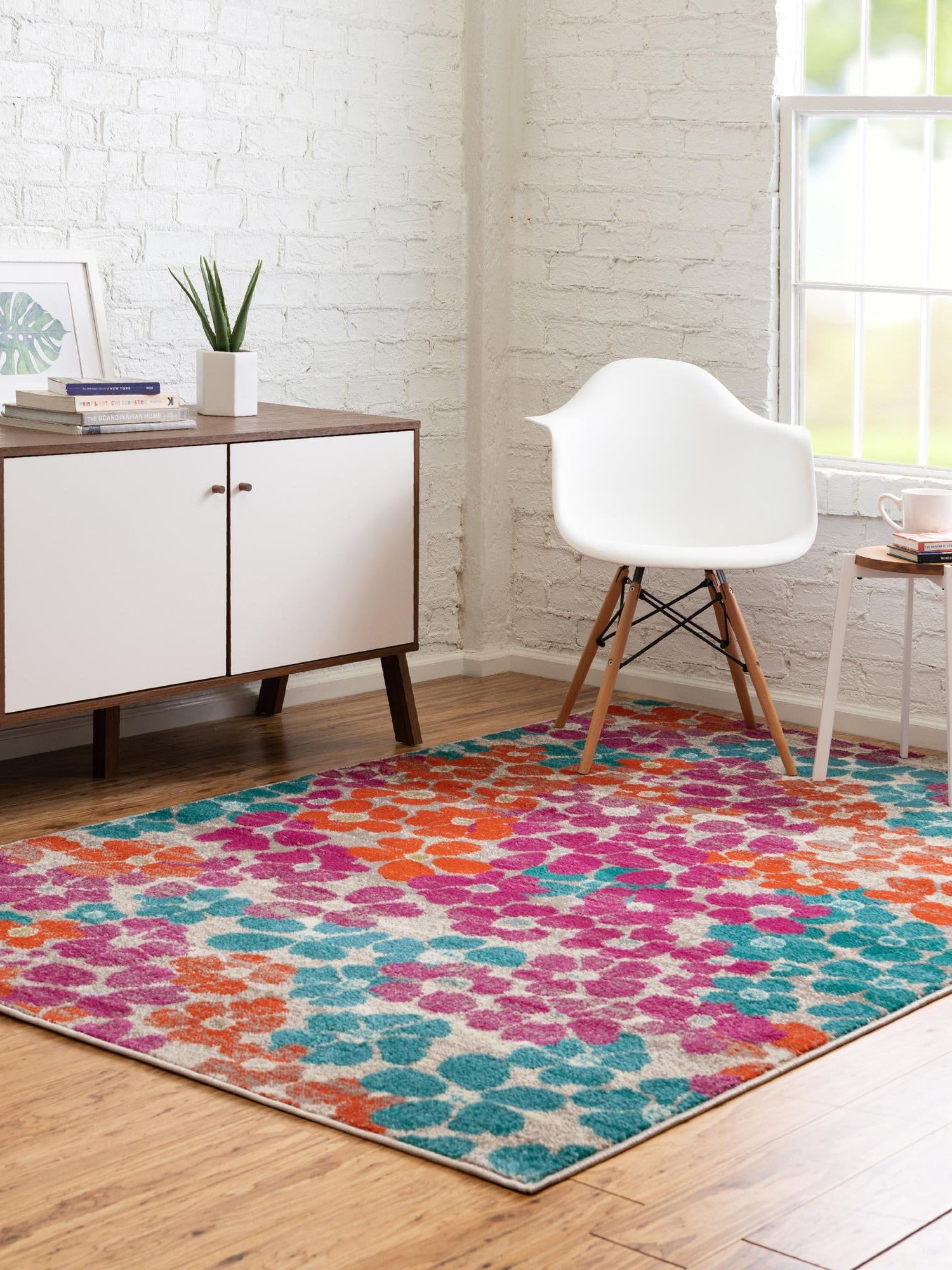 Multicolor 9' x 12' Azalea Rectangle Area Rug Colorful 100% Polypropylene Durable Jute Backing Living Dining Room Bedroom Office Modern Decor Carpet for Sale at Rug Engine