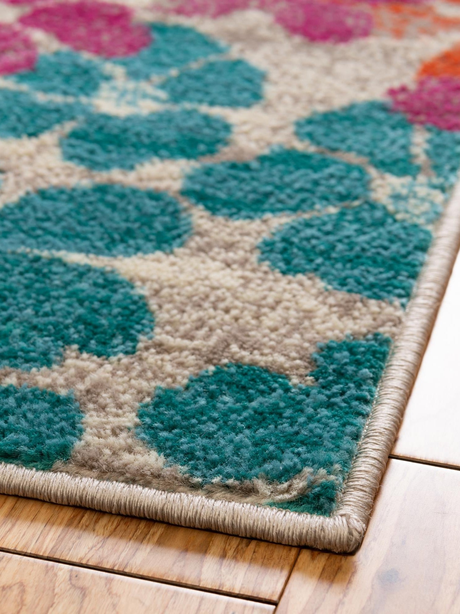 Multicolor 5' 3 x 8' Azalea Rectangle Area Rug Colorful 100% Polypropylene Durable Jute Backing Living Dining Room Bedroom Office Modern Decor Carpet for Sale at Rug Engine
