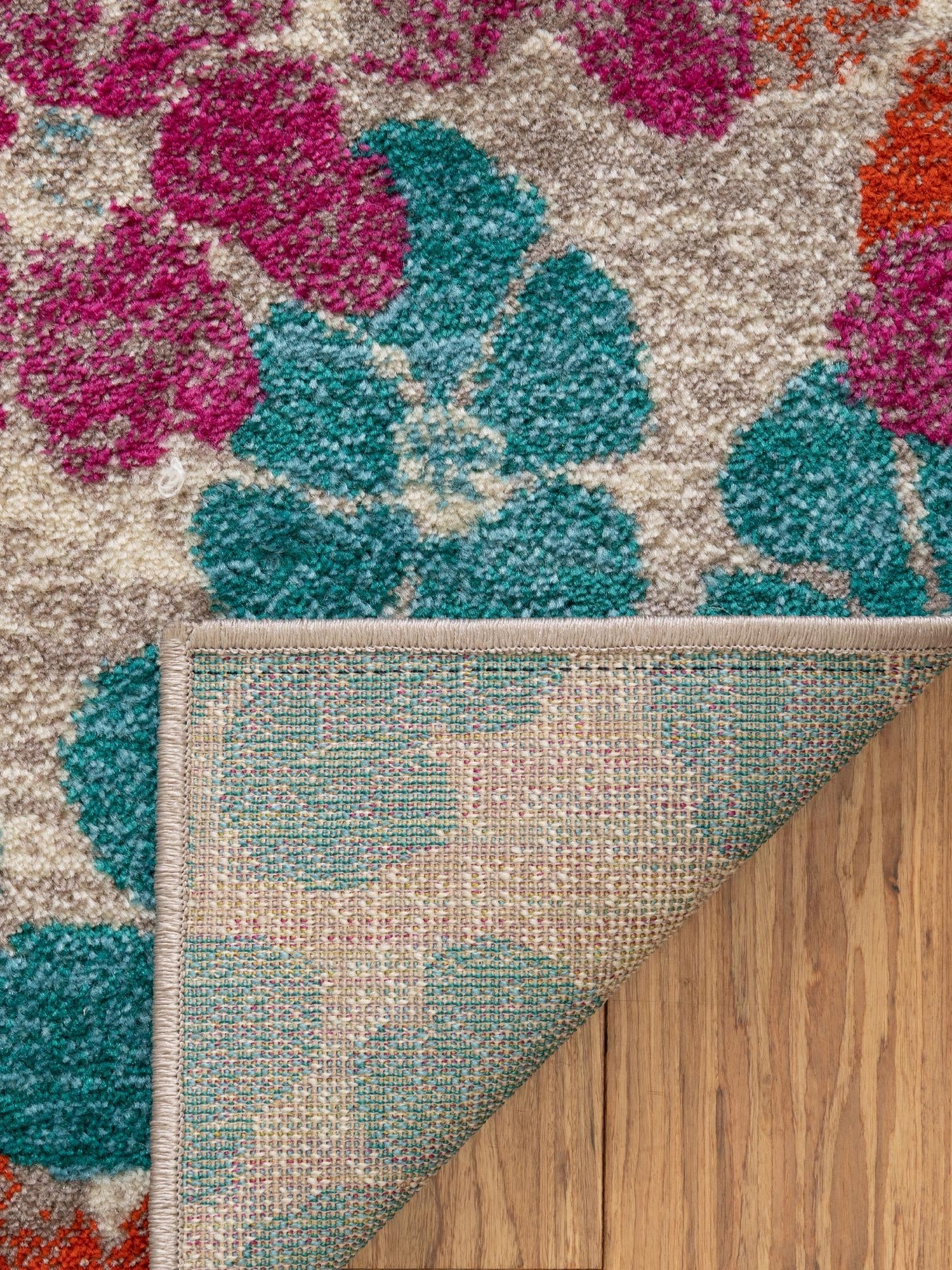 Multicolor 5' 3 x 8' Azalea Rectangle Area Rug Colorful 100% Polypropylene Durable Jute Backing Living Dining Room Bedroom Office Modern Decor Carpet for Sale at Rug Engine