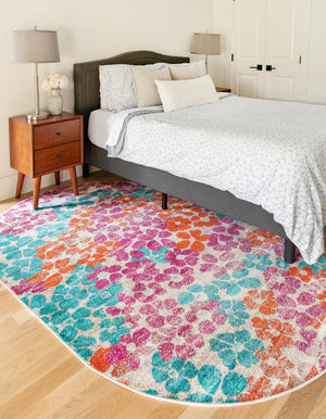 Multicolor 7' 10 x 10' Azalea Oval Area Rug Colorful 100% Polypropylene Durable Jute Backing Living Dining Room Bedroom Office Modern Decor Carpet for Sale at Rug Engine