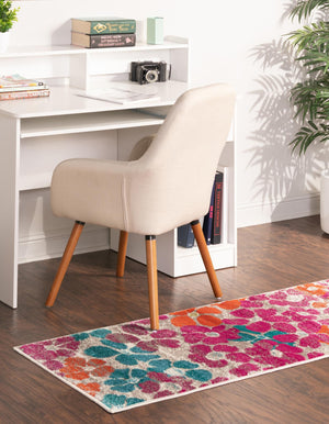 Multicolor 2' x 6' Azalea Runner Area Rug Colorful 100% Polypropylene Durable Jute Backing Living Dining Room Bedroom Office Modern Decor Carpet for Sale at Rug Engine