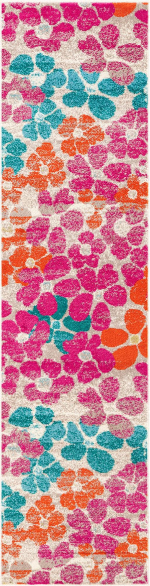 Multicolor 2' x 8' Azalea Runner Area Rug Colorful 100% Polypropylene Durable Jute Backing Living Dining Room Bedroom Office Modern Decor Carpet for Sale at Rug Engine