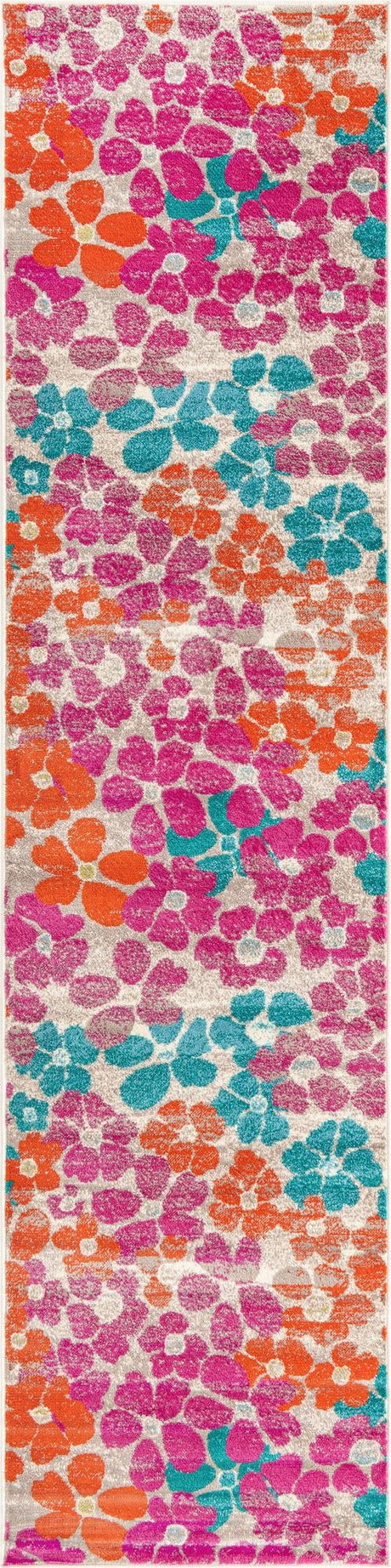 Multicolor 2' 11 x 12' Azalea Runner Area Rug Colorful 100% Polypropylene Durable Jute Backing Living Dining Room Bedroom Office Modern Decor Carpet for Sale at Rug Engine