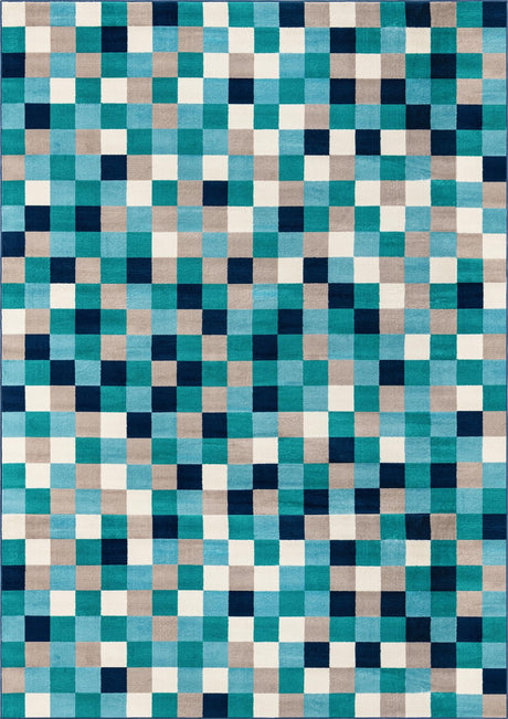 Teal 10' x 14' Azalea Rectangle Area Rug Colorful 100% Polypropylene Durable Jute Backing Living Dining Room Bedroom Office Modern Decor Carpet for Sale at Rug Engine