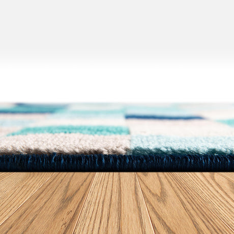 Teal 10' x 14' Azalea Rectangle Area Rug Colorful 100% Polypropylene Durable Jute Backing Living Dining Room Bedroom Office Modern Decor Carpet for Sale at Rug Engine