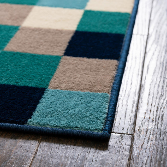 Teal 10' x 14' Azalea Rectangle Area Rug Colorful 100% Polypropylene Durable Jute Backing Living Dining Room Bedroom Office Modern Decor Carpet for Sale at Rug Engine
