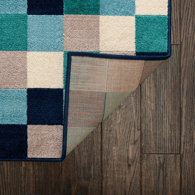 Teal 10' x 14' Azalea Rectangle Area Rug Colorful 100% Polypropylene Durable Jute Backing Living Dining Room Bedroom Office Modern Decor Carpet for Sale at Rug Engine
