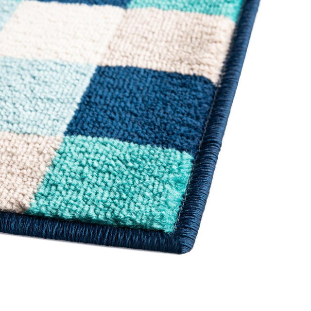 Teal 5' 3 x 5' 3 Azalea Octagon Area Rug Colorful 100% Polypropylene Durable Jute Backing Living Dining Room Bedroom Office Modern Decor Carpet for Sale at Rug Engine
