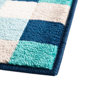 Teal 2' 11 x 12' Azalea Runner Area Rug Colorful 100% Polypropylene Durable Jute Backing Living Dining Room Bedroom Office Modern Decor Carpet for Sale at Rug Engine