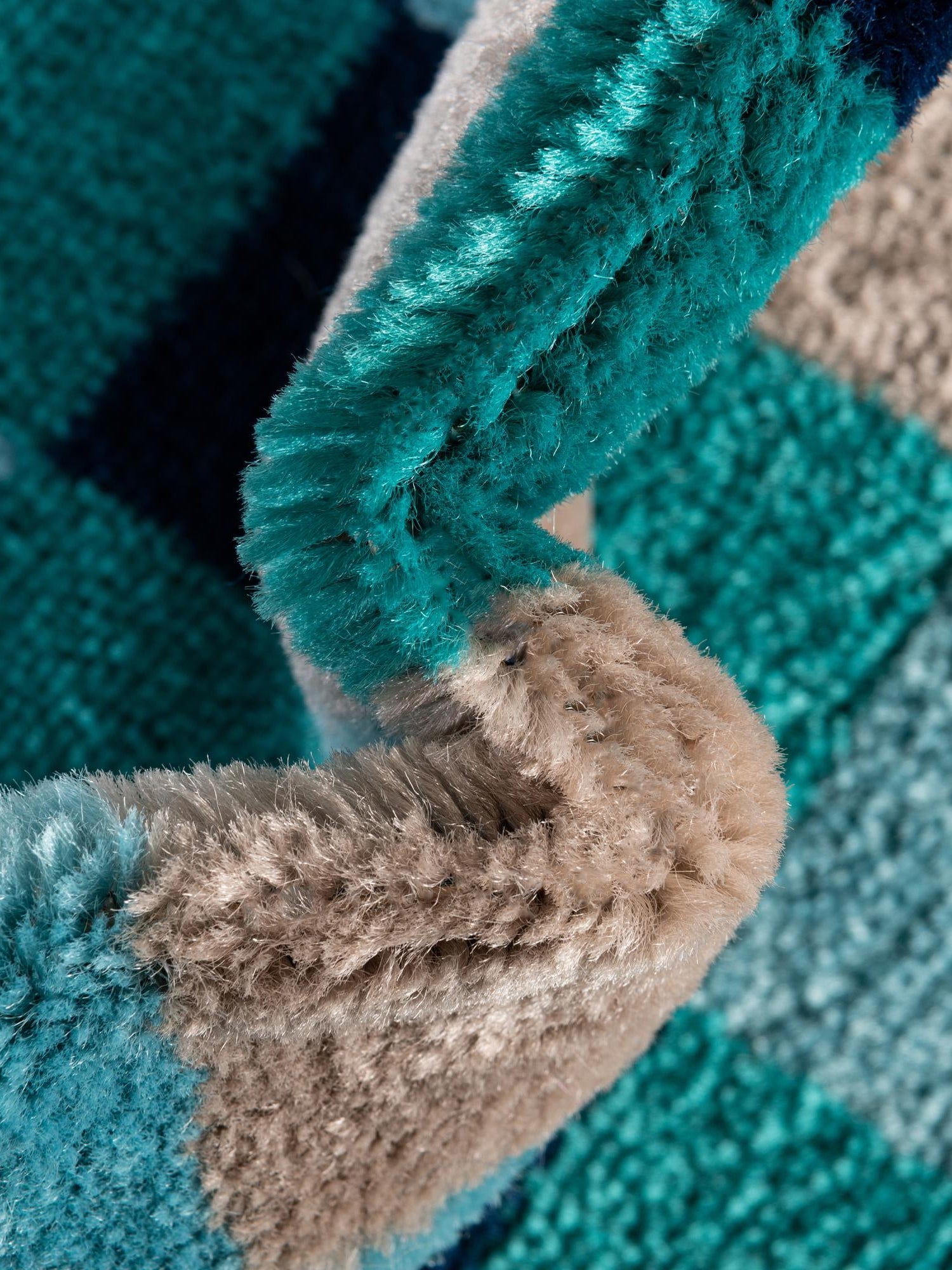 Teal 2' x 8' Azalea Runner Area Rug Colorful 100% Polypropylene Durable Jute Backing Living Dining Room Bedroom Office Modern Decor Carpet for Sale at Rug Engine