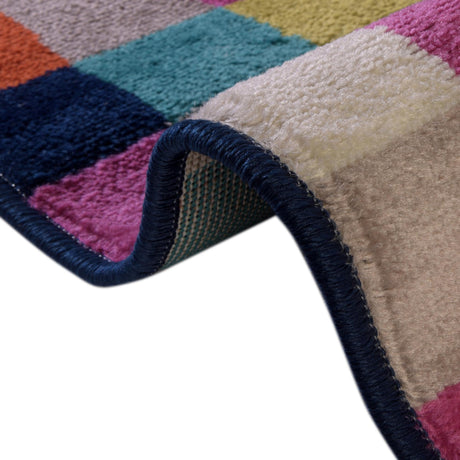 Multicolor 7' x 7' Azalea Round Area Rug Colorful 100% Polypropylene Durable Jute Backing Living Dining Room Bedroom Office Modern Decor Carpet for Sale at Rug Engine