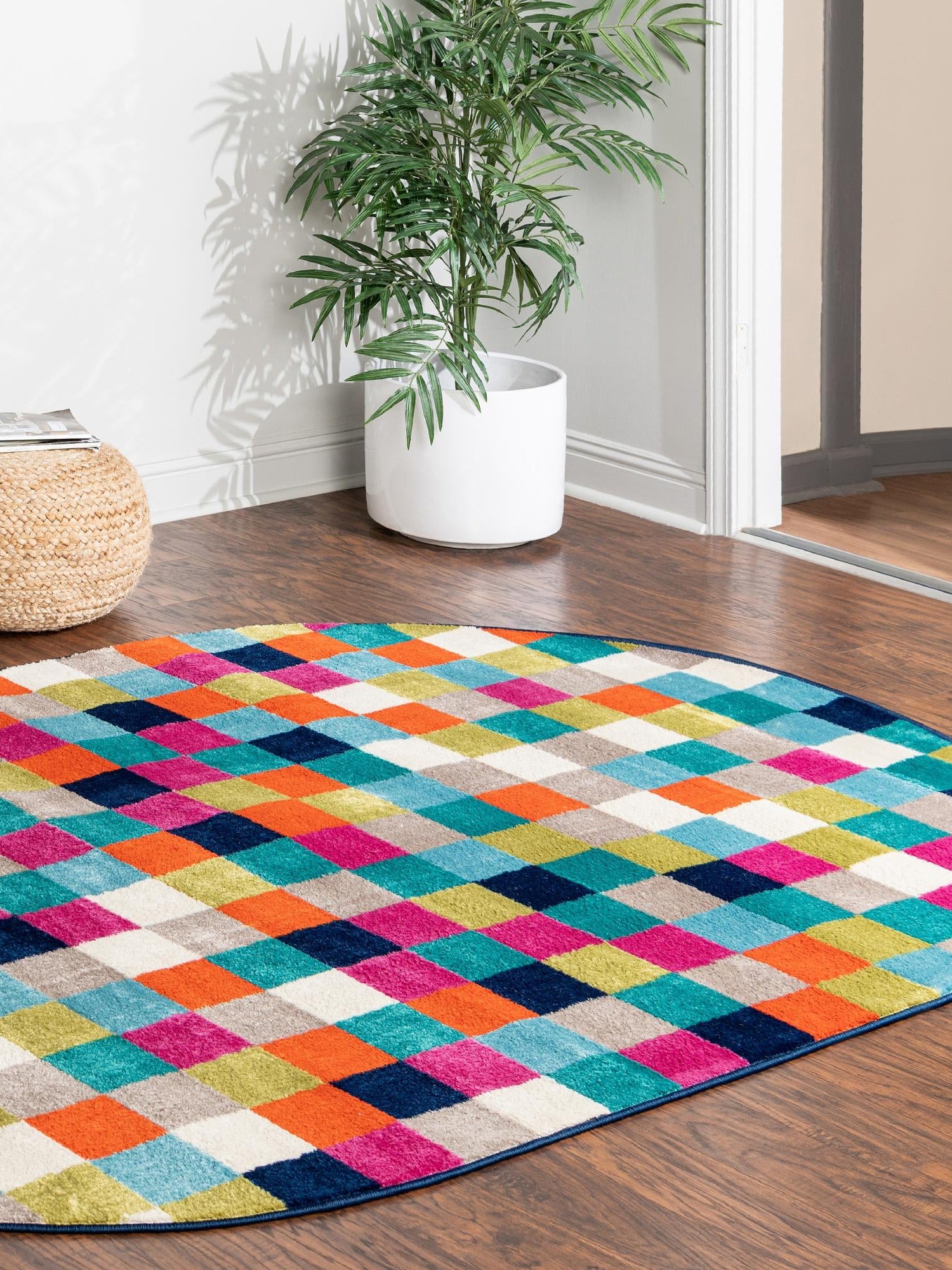 Multicolor 4' x 6' Azalea Oval Area Rug Colorful 100% Polypropylene Durable Jute Backing Living Dining Room Bedroom Office Modern Decor Carpet for Sale at Rug Engine