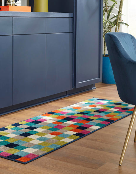 Multicolor 2' 11 x 12' Azalea Runner Area Rug Colorful 100% Polypropylene Durable Jute Backing Living Dining Room Bedroom Office Modern Decor Carpet for Sale at Rug Engine