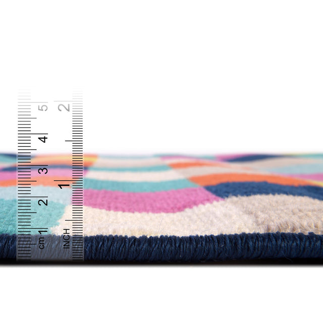 Multicolor 2' x 6' Azalea Runner Area Rug Colorful 100% Polypropylene Durable Jute Backing Living Dining Room Bedroom Office Modern Decor Carpet for Sale at Rug Engine