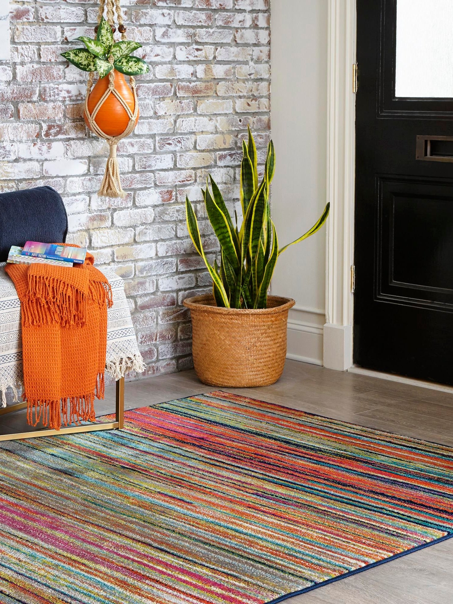Multicolor 5' 3 x 8' Azalea Rectangle Area Rug Colorful 100% Polypropylene Durable Jute Backing Living Dining Room Bedroom Office Modern Decor Carpet for Sale at Rug Engine