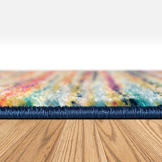 Multicolor 9' x 12' Azalea Rectangle Area Rug Colorful 100% Polypropylene Durable Jute Backing Living Dining Room Bedroom Office Modern Decor Carpet for Sale at Rug Engine