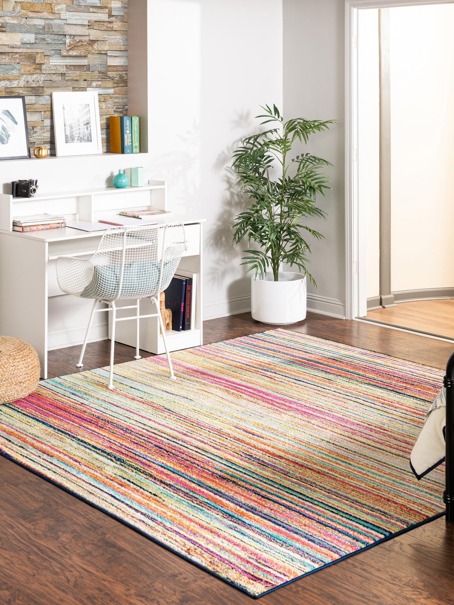 Multicolor 7' 10 x 7' 10 Azalea Square Area Rug Colorful 100% Polypropylene Durable Jute Backing Living Dining Room Bedroom Office Modern Decor Carpet for Sale at Rug Engine