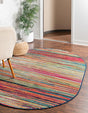 Multicolor 4' x 6' Azalea Oval Area Rug Colorful 100% Polypropylene Durable Jute Backing Living Dining Room Bedroom Office Modern Decor Carpet for Sale at Rug Engine