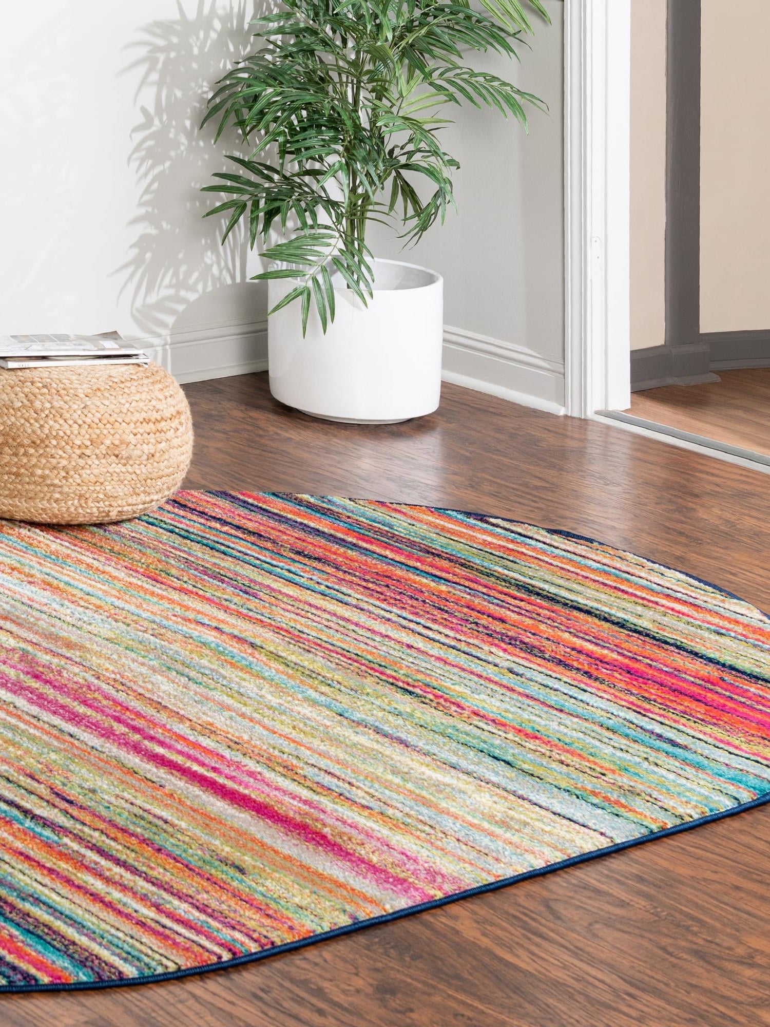 Multicolor 4' x 6' Azalea Oval Area Rug Colorful 100% Polypropylene Durable Jute Backing Living Dining Room Bedroom Office Modern Decor Carpet for Sale at Rug Engine