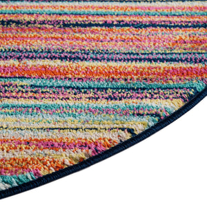 Multicolor 7' 10 x 10' Azalea Oval Area Rug Colorful 100% Polypropylene Durable Jute Backing Living Dining Room Bedroom Office Modern Decor Carpet for Sale at Rug Engine