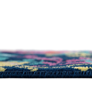 Navy Blue 7' 10 x 10' Azalea Oval Area Rug Colorful 100% Polypropylene Durable Jute Backing Living Dining Room Bedroom Office Modern Decor Carpet for Sale at Rug Engine